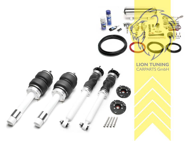 11,5L Tank chrom / ViAir Kompressor chrom, fest, weiss, nicht für Touring, Allrad, M5, Alpina und Niveauregulierung, Stahl verzinkt, Eintragungspflichtig / Teilegutachten wird nach Kauf spezifisch ausgestellt